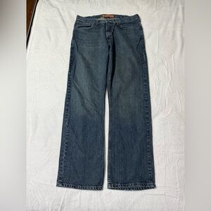 Lee Dungarees Mens 34x32 Blue Denim Five Pockets Relaxed Fit Bootcut Jeans